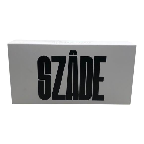 SZADE NIB East Side Black Ink Sustainable On Trend Rectangular Frame Sunglasses - Picture 3 of 16